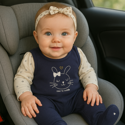 Βρεφικό Ολόσωμο Φορμάκι Βαμβακερό Bodysuit blue rabbit 2pieces